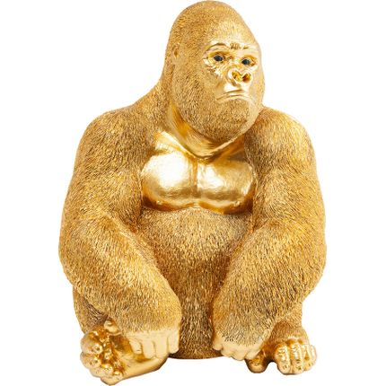 Figurka dekoracyjna MONKEY GORILLA SIDE MEDIUM - złoty