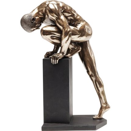 Figurka dekoracyjna NUDE MAN STAND - złoty/czarny