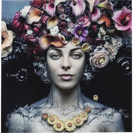 Obraz szklany FLOWER ART LADY 120x120