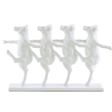 Figurka dekoracyjna DANCING COWS - biały