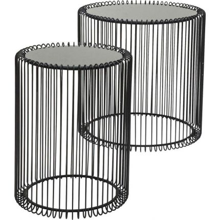 Side Table Wire Black Ř44cm (2/Set)