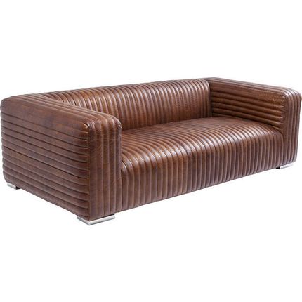 Sofa 3-osobowa skórzana MALIBU - brązowy