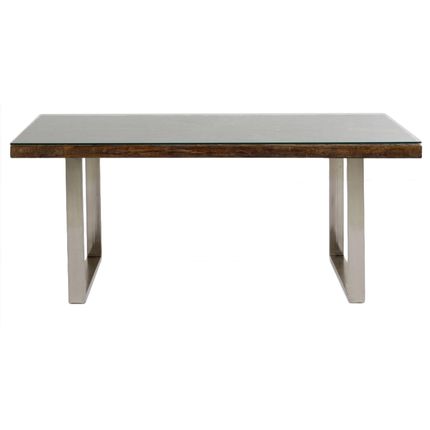 Stół z drewna z recyklingu CONLEY 180x90 - mango/chrom
