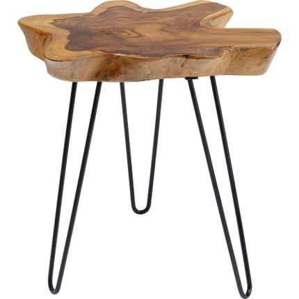 Stolik pomocniczy ASPEN 50x50 - naturalny/czarny
