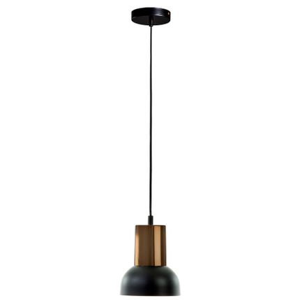 Lampa wisząca metalowa AMINA - czarny/miedziany