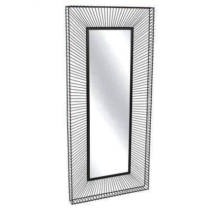 Lustro w ramie z drucików TOYJ19-646 55x120 cm - czarny