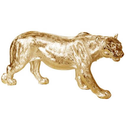 Figura lwicy A453-G 78x16x36 cm - złoty