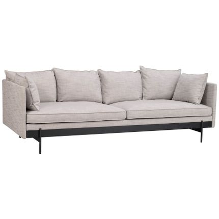 Sofa 3-os. SHELTON - szary/czarny