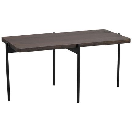 Stolik kawowy SHELTON 95x50 cm - brązowy/czarny
