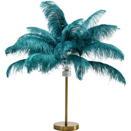 Lampa stołowa FEATHER PALM - zielony/złoty