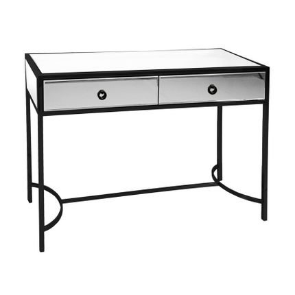 Toaletka lustrzana LW6071 - srebrny/czarny