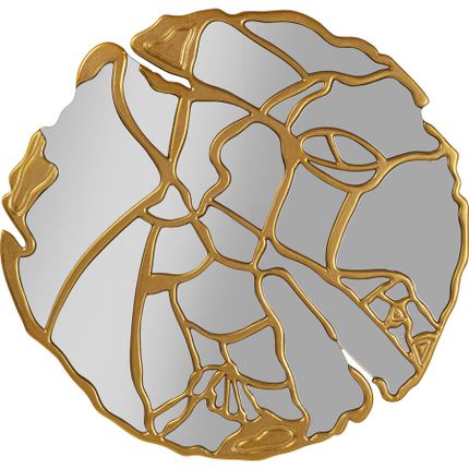 Lustro okrągłe PIECES 100 - złoty