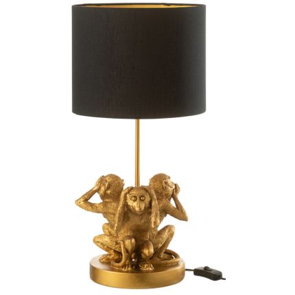 Lampa stołowa Ardyla Ø26x53 cm małpa czarno-złota