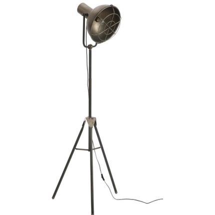 Lampa podłogowa metalowa szara industrialna 150 cm