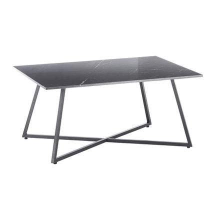 Stolik marmurowy MONTEVIDEO 95x60 - czarny/czarny