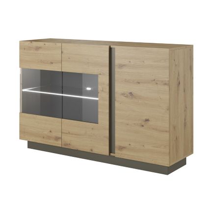 Komoda 3-drzwiowa ARCO E - dąb artisan/grafit