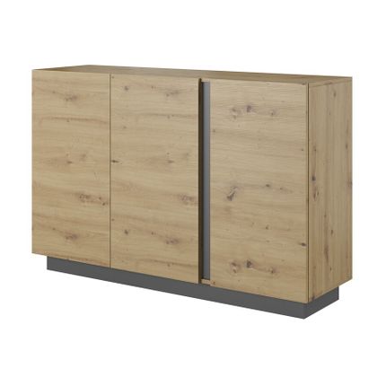 Komoda 3-drzwiowa ARCO F - dąb artisan/grafit