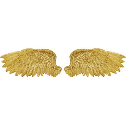 Zestaw 2 dekoracji ściennych ANGEL WINGS - złoty