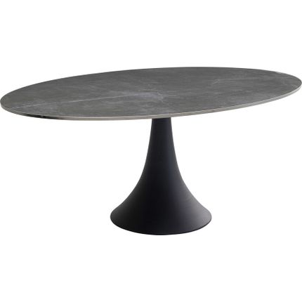 Stół owalny GRANDE POSSIBILITA OUTDOOR 180x120 - czarny