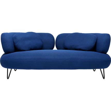 Sofa 2-osobowa PEPPO - granatowy/czarny