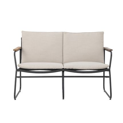 Sofa ogrodowa HAMPTON - beżowy/czarny