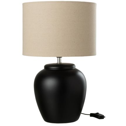 Lampa stołowa MELI - czarny/beżowy