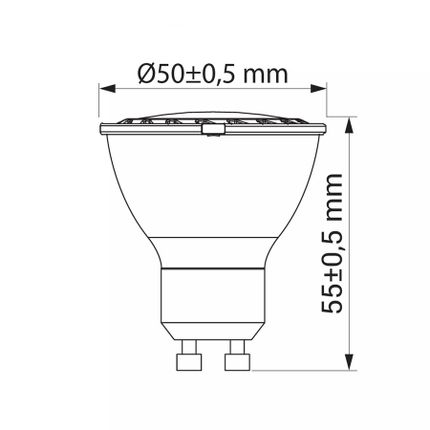 Żarówka ORO HERA - biały / GU10 / 8 W / 680 lm / BD