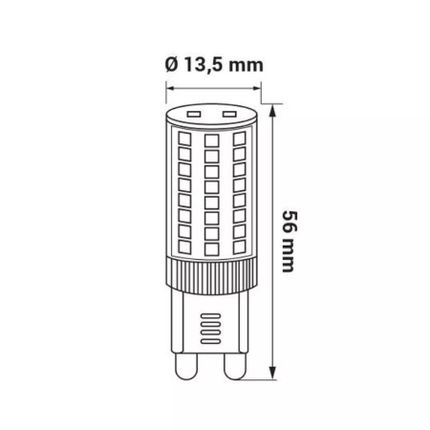 Żarówka ORO PETIT - biały / G9 / 4.8 W / 630 lm / barwa zimna
