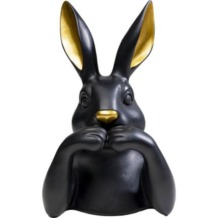 Figurka dekoracyjna SWEET RABBIT 31 - czarny/złoty