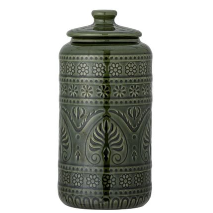 Słoik kamionkowy RANI 12.5 cm - zielony