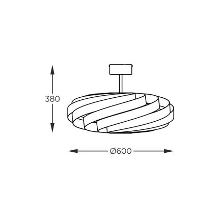 Lampa sufitowa VENTO 60 1135 - antracyt