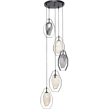 Lampa wisząca DIAMOND FEVER SPIRAL - czarny