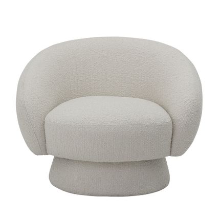Fotel TED LOUNGE - biały/beżowy