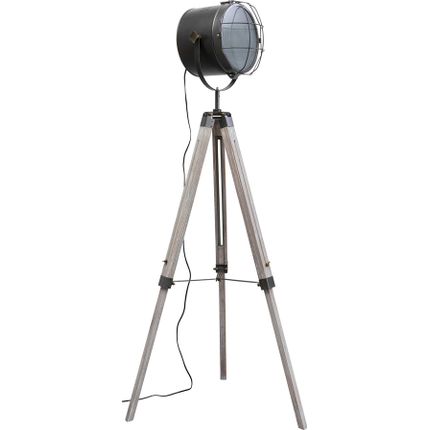 Lampa podłogowa VERSUS - czarny/naturalny