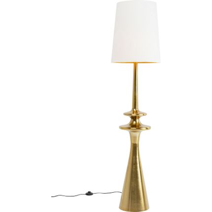 Lampa podłogowa GAMBLE - biały/złoty