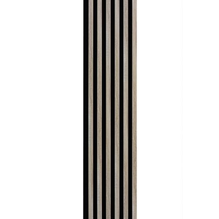 Lamele na filcu WOODLINE 2700x300 - czarny / dąb sonoma