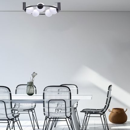 Lampa sufitowa ORBIT 5 5009 - czarny/biały