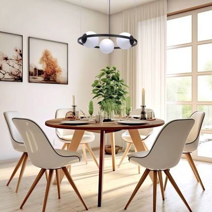 Lampa wisząca ORBIT 3 5004 - czarny/biały