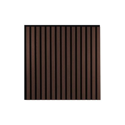 Lamele na filcu WOODLINE 600x600 D - czarny / dąb ciemny