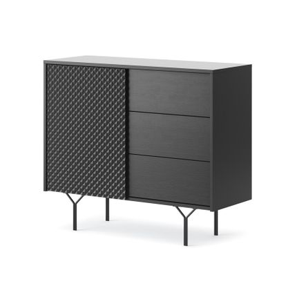 Komoda z szufladami EBONY 97 cm - czarny