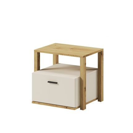 Szafka nocna z szufladą LENNY LY-07 - beżowy/dąb artisan