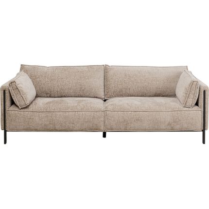 Sofa 3-osobowa VICTOR - beżowy/czarny