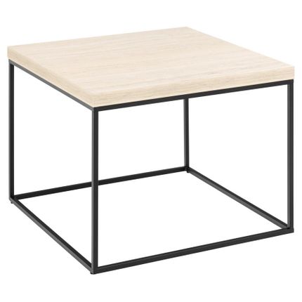 Stolik kawowy BAROSSA 60x60 - beżowy/czarny