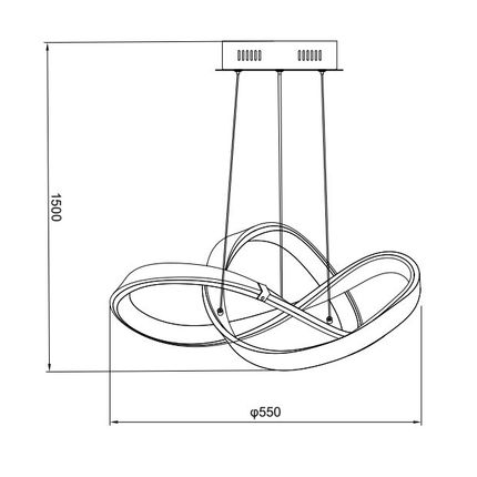 Lampa wisząca INDIGO MD9717-1-3BCD - czarny chrom
