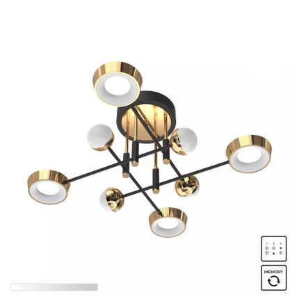 Lampa sufitowa LARA MX7170-8-3BGT - czarny/złoty