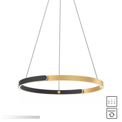 Lampa wisząca LINOS MD4417-1M-3BGD - czarny/złoty