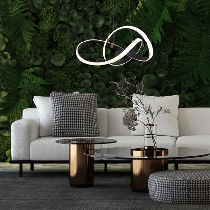 Lampa wisząca INDIGO MD9717-1-3BGD - czarny/złoty