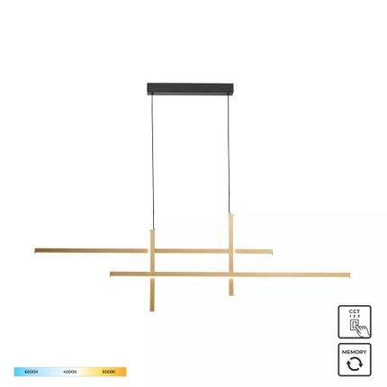 Lampa wisząca EDGE 22008P-BK/GD - czarny/złoty