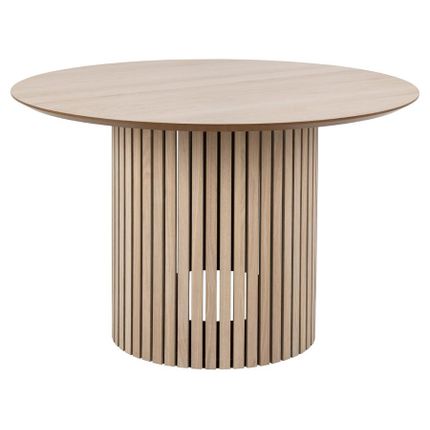 Stół okrągły LINLEY 120 cm - dąb bielony