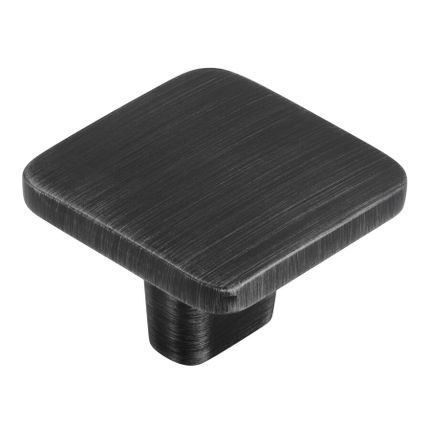 Gałka kwadratowa 2438 - żelazo szczotkowane / 33 mm
